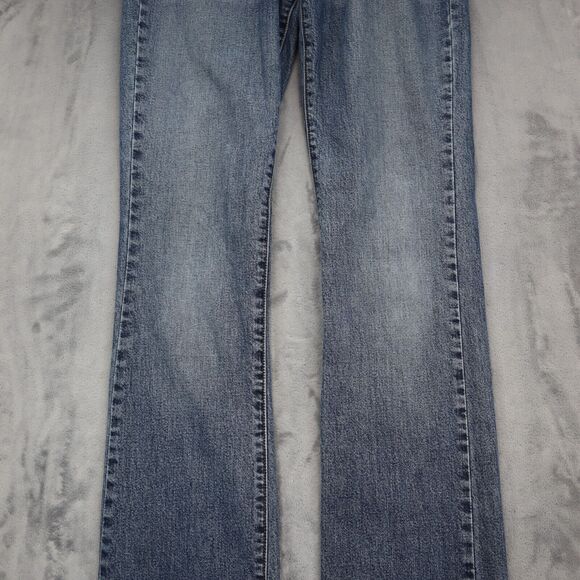 Calvin Klein Pants Womens 7 Blue Bootcut Low Rise Button Medium Wash Denim Jeans - Picture 9 of 16